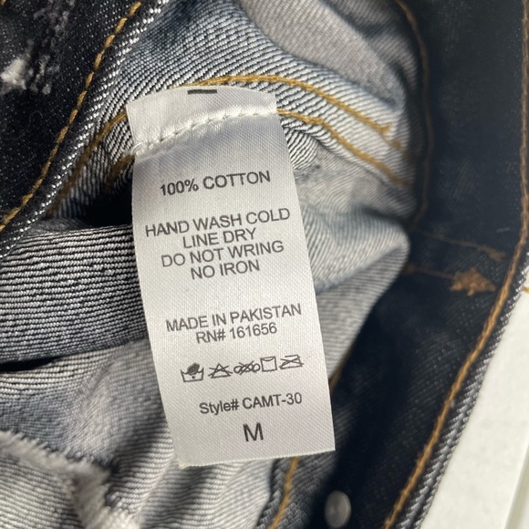 Sew in Love Black Distressed Jean Jacket NWOT Size M/L - Picture 12 of 12